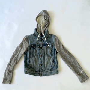 Free People XS denim/hoodie jacket
